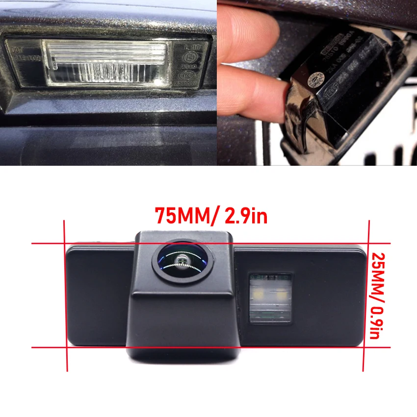 

HD 1080x720P Car Fisheye Lens Rear View Camera For Nissan Almera Latio Sunny Versa Sedan N17 2012~2019 License Plate Light