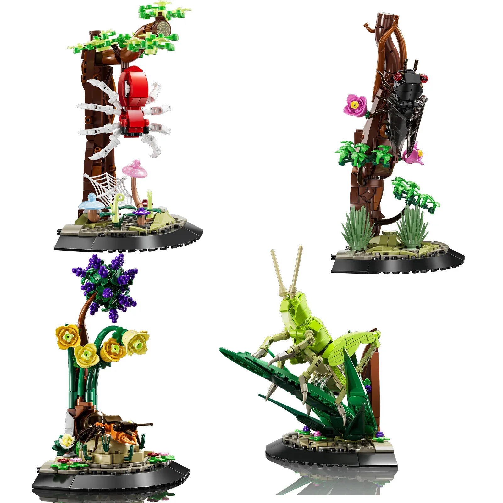 

Insect Animal Building Blocks Model Kit DIY Educational Toys for Kids with Ant Cicada Turtle Squid Spider