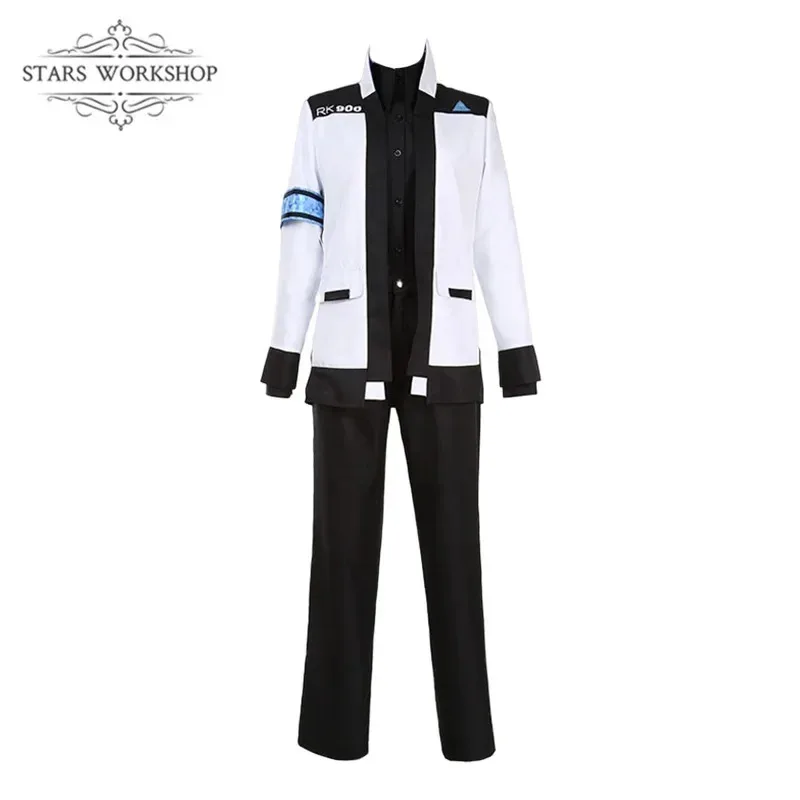 Детройт: Бокоме Человек Коннор Cos RK900 Униформа агента Мужская Женская Куртка Пальто Футболка Брюки Хэллоуин Карнавальный Костюм C