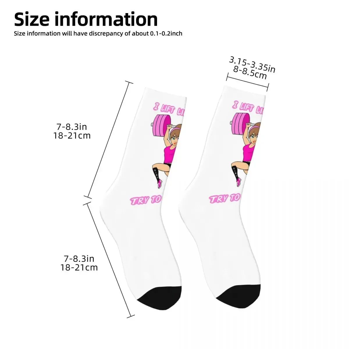 Chaussettes sulfAbsorbantes pour Fille, Fitness, Barbell, Harajuku, Toutes Saisons, Accessoires