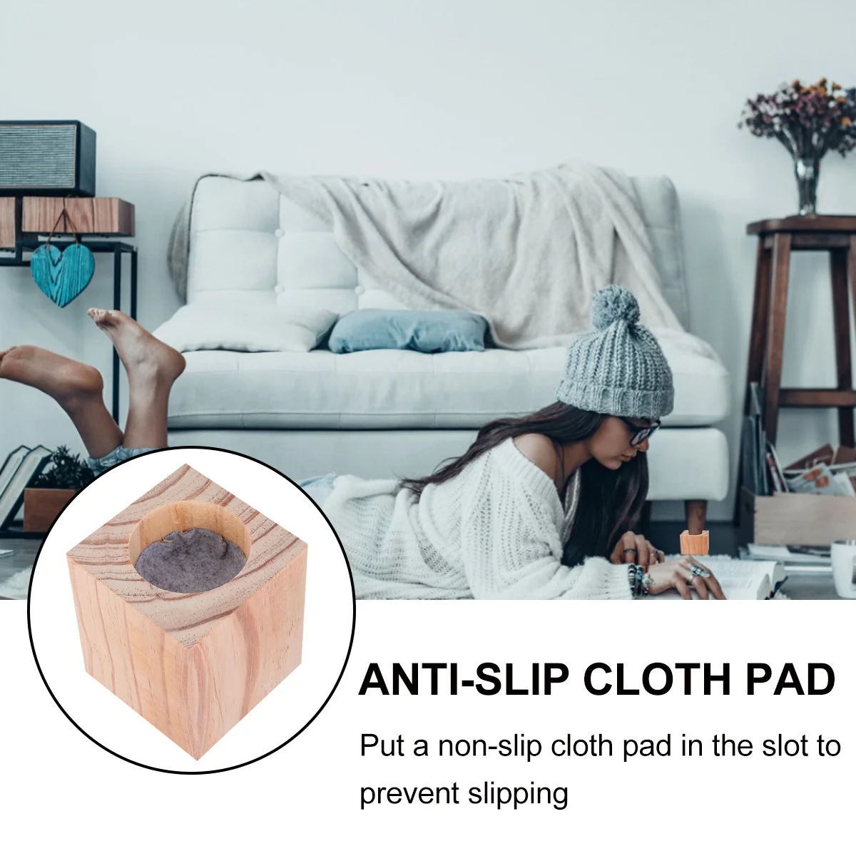 

Solid Wood Round Table Leg Riser Lifters 5Cm Height Increase Furniture Risers Wood Table Support Lift Leg Furniture Height