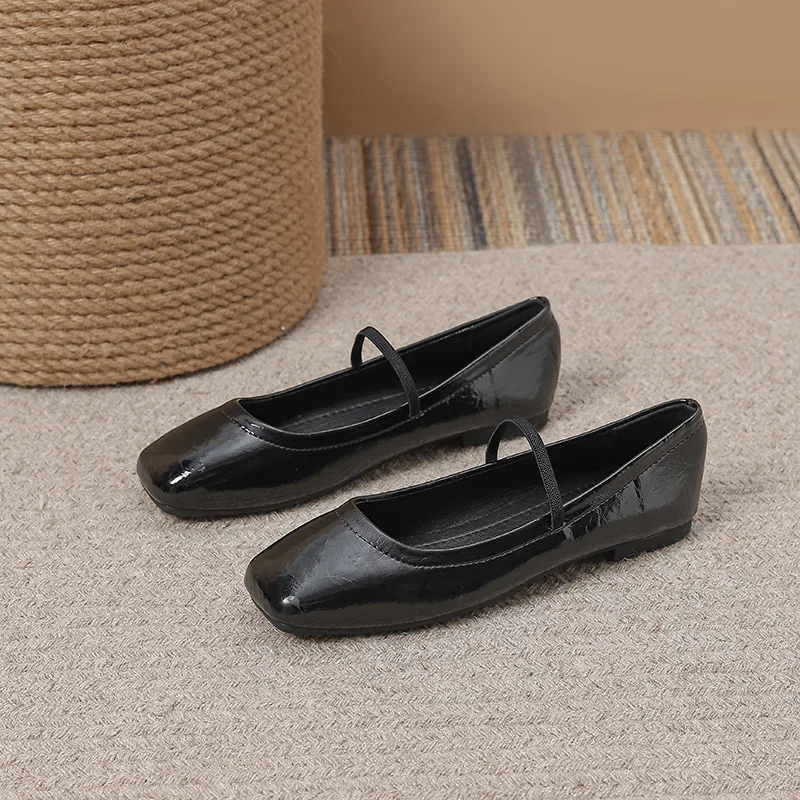 

Женские туфли Мэри Джейн на мягкой подошве, ретро-лоферы с квадратным носком, серебристые и золотые, для вечеринок, кожаные, элегантные, без застежек, балетки