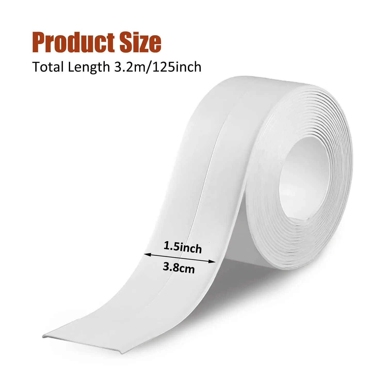 Self Adhesive Bathtub Toilet Edge Caulk Tape Kitchen Countertop Sink Waterproof Oil Mildew Proof Corner Sealant Sealing Strip