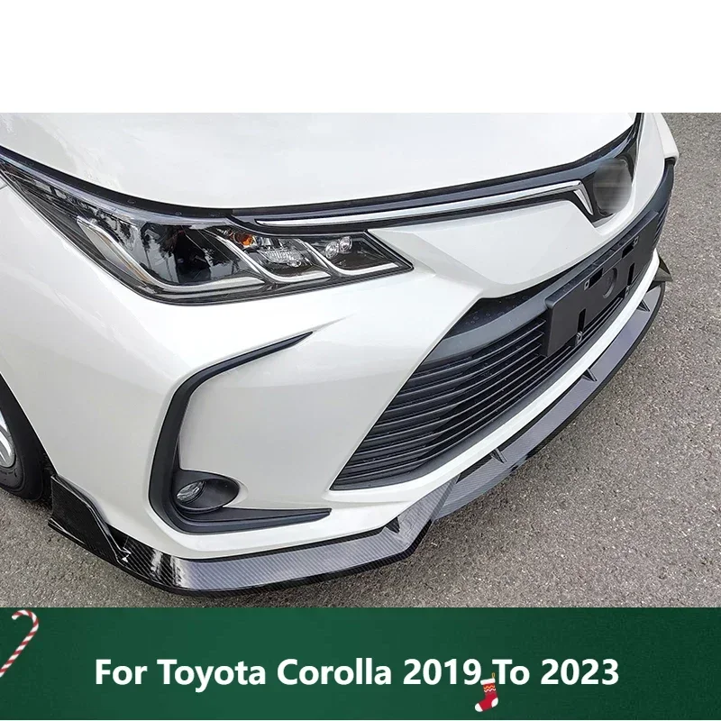 

New！ Splitter for Toyota Corolla 2019 To 2023 Front Bumper Spoiler Protector Plate Lip Carbon Surface Body Kit Chin Shovel