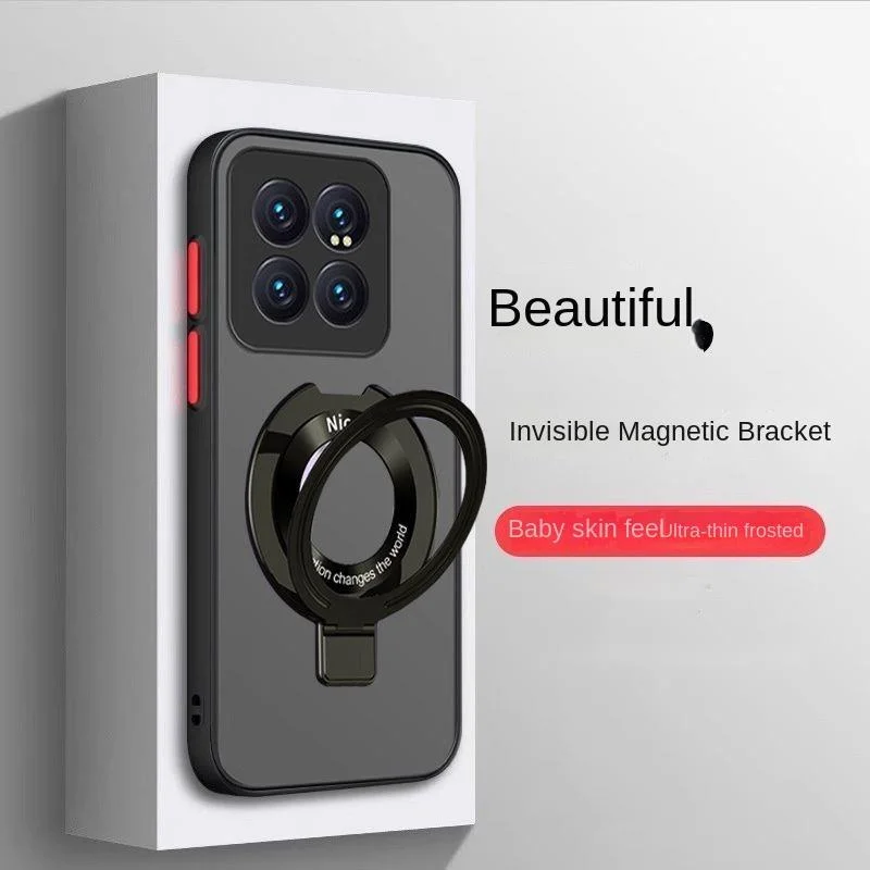 Luksusowe przezroczyste matowe etui magnetyczne do Xiaomi Mi 14T 15 13 14 poco f6 x6 Pro do Magsafe Wstrząsoodporne etui tylna pokrywa