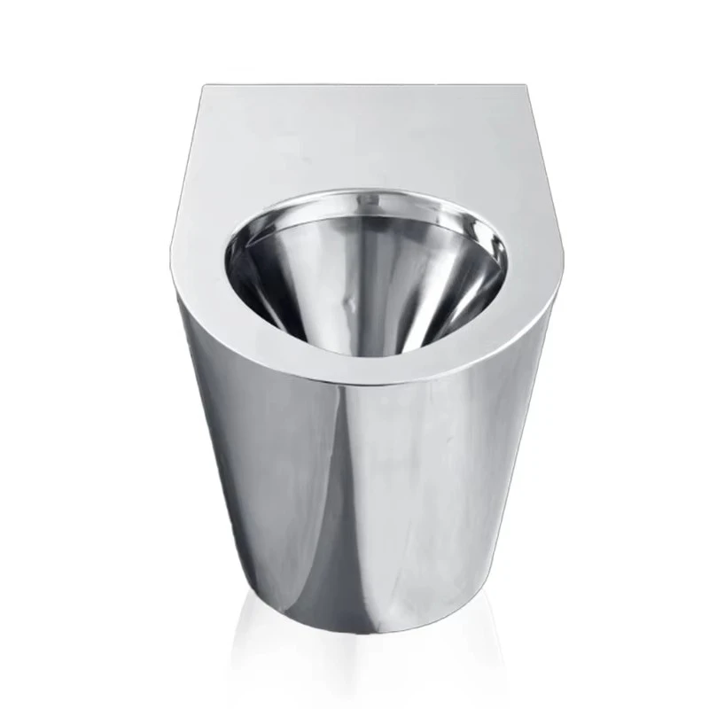 

Water-saving siphon 304 stainless steel integrated modern toilet with S-type trap, suitable for outdoor use in hotels