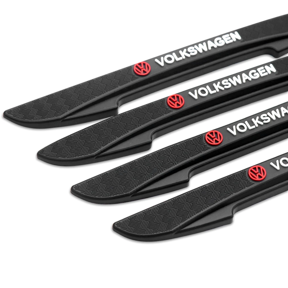 4pcs Carbon Fiber Door Anti-Collision Strip Car Accessories For Volkswagen VW Passat B5 B6 B7 B8 B4 CC Variant Tuning 1998-2020