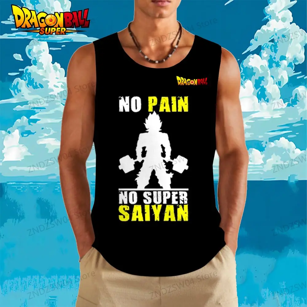 Goku 2024 Vegeta Męski dziecięcy Tank Top Gym Dragon Ball Z Cool Anime Sexy Wear Summer Harajuku Style Oversized 110-6XL Tops