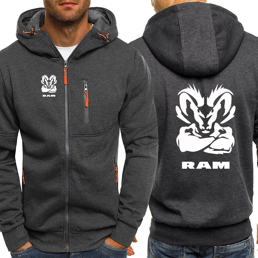 Ram 1500 Turbo Car Logo Print 2026 Best Seller Simple Style Daily Commute Hooded Coat Spring And Autumn Men's Cardigan Hoodies