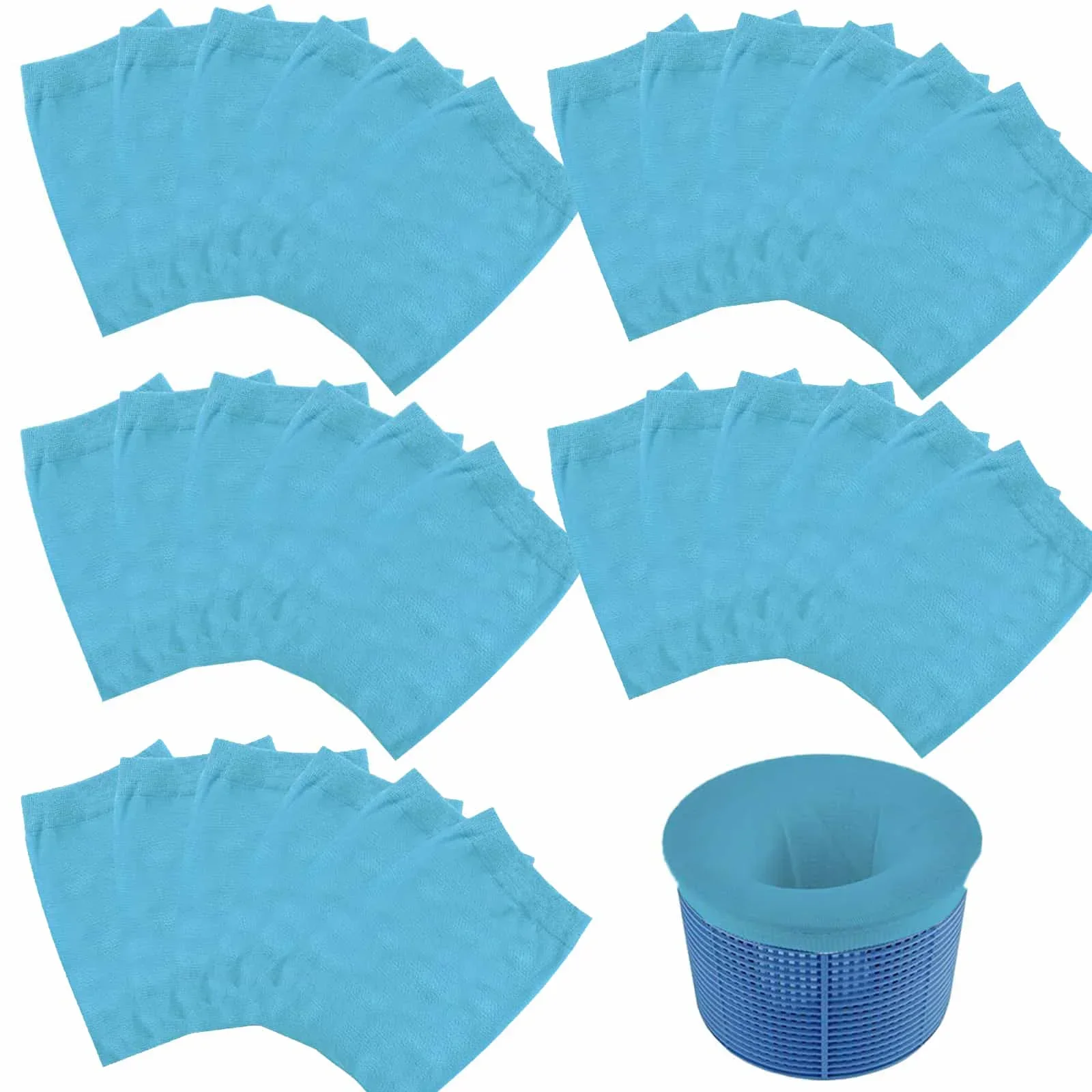 30/50/100pcs Pool Skimmer Socks Household Perfect Savers Nylon Mesh Design For Filters Baskets Skimmers Swimming Pool Accessorie