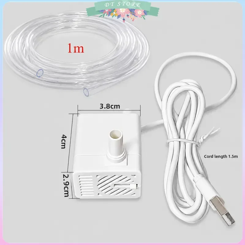 5V USB Submersible Water Pump Intelligent Auto Shutoff Dry Protection Silent Drainage Replacement Mini Aquarium Fountain