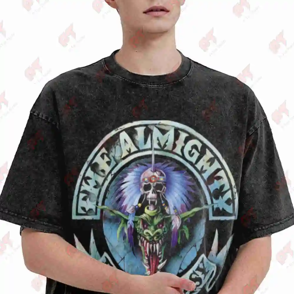 The Almighty Free N Easy Hard Heavy Band Vintage Washed Tee Pure Cotton T-Shirt