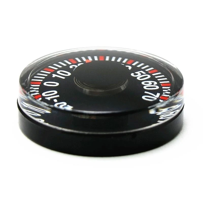 W3Je 27 mm diámetro Termómetro Medido Mini diámetro redondo 27 mm Plastic