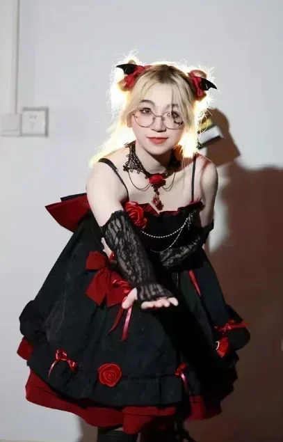 

Gothic Lolita Y2k Black Red Romantic Dress Lolita Girls Cosplay Jsk Dresses Women Heavy Industry Fluffy Birthday Princess Dress