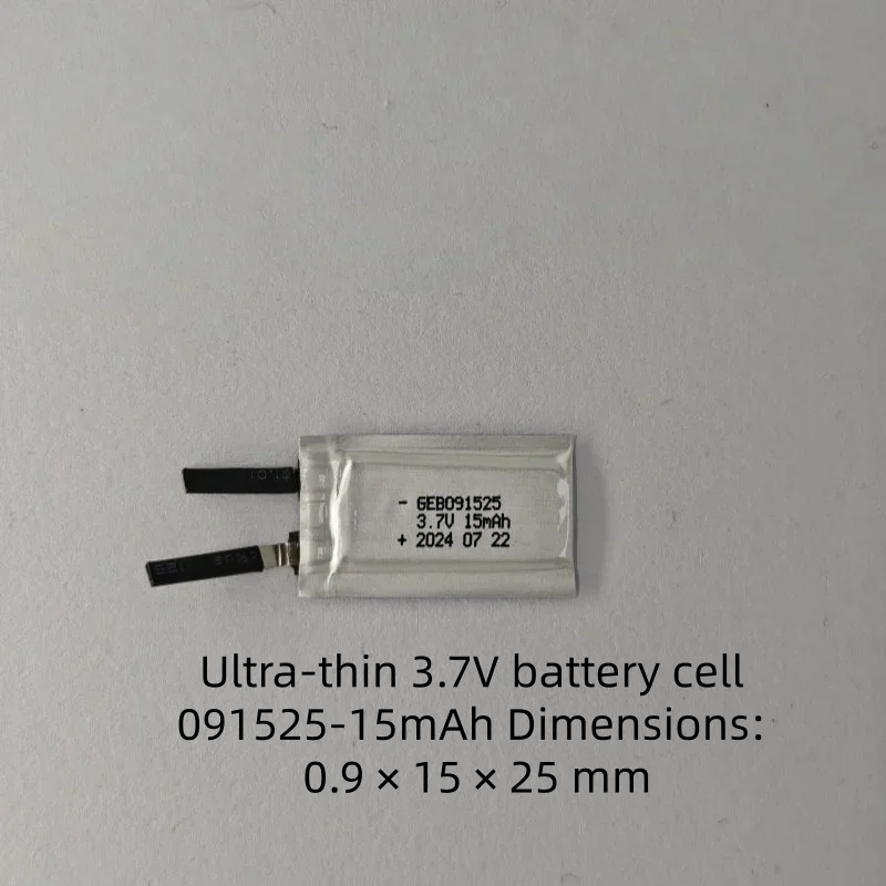 Ultra-thin Cell 091525-15mAh Card Battery for Micro Devices Smart Tag Smart IC Card 3.7V Battery