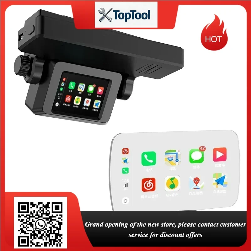 H10 HUD Universal Head-up Display GPS Wireless CarPlay Auto Navigation & TPMS HD Smartphone Screen Projection Display