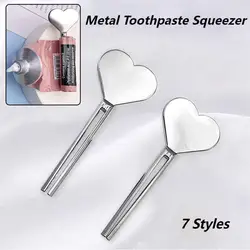 Creative Metal Toothpaste Squeezer Stainless Steel Tube Squeezer Bathroom Tools Portable Key Roller Tube Creams Paint Dispensers