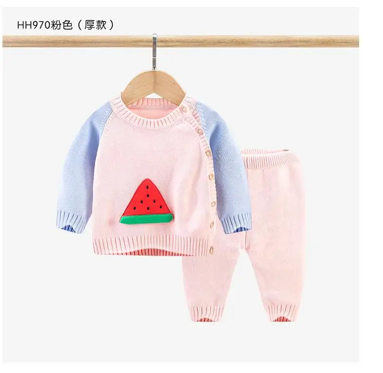 spring and autumn sweater suit, newborn cardigan jacket, baby knitwear 2