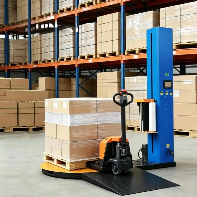 Logistics Warehouse Plastic Film Wrapping Packaging Machine Pallet Packaging Machine Film Plastic Packaging Machine for Poland