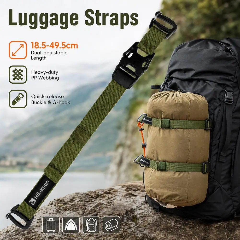 Luggage Straps Outdoor Backpack External Attachment Strap for Hiking and Travel Multi-functional and Adjustable Socket Strap
