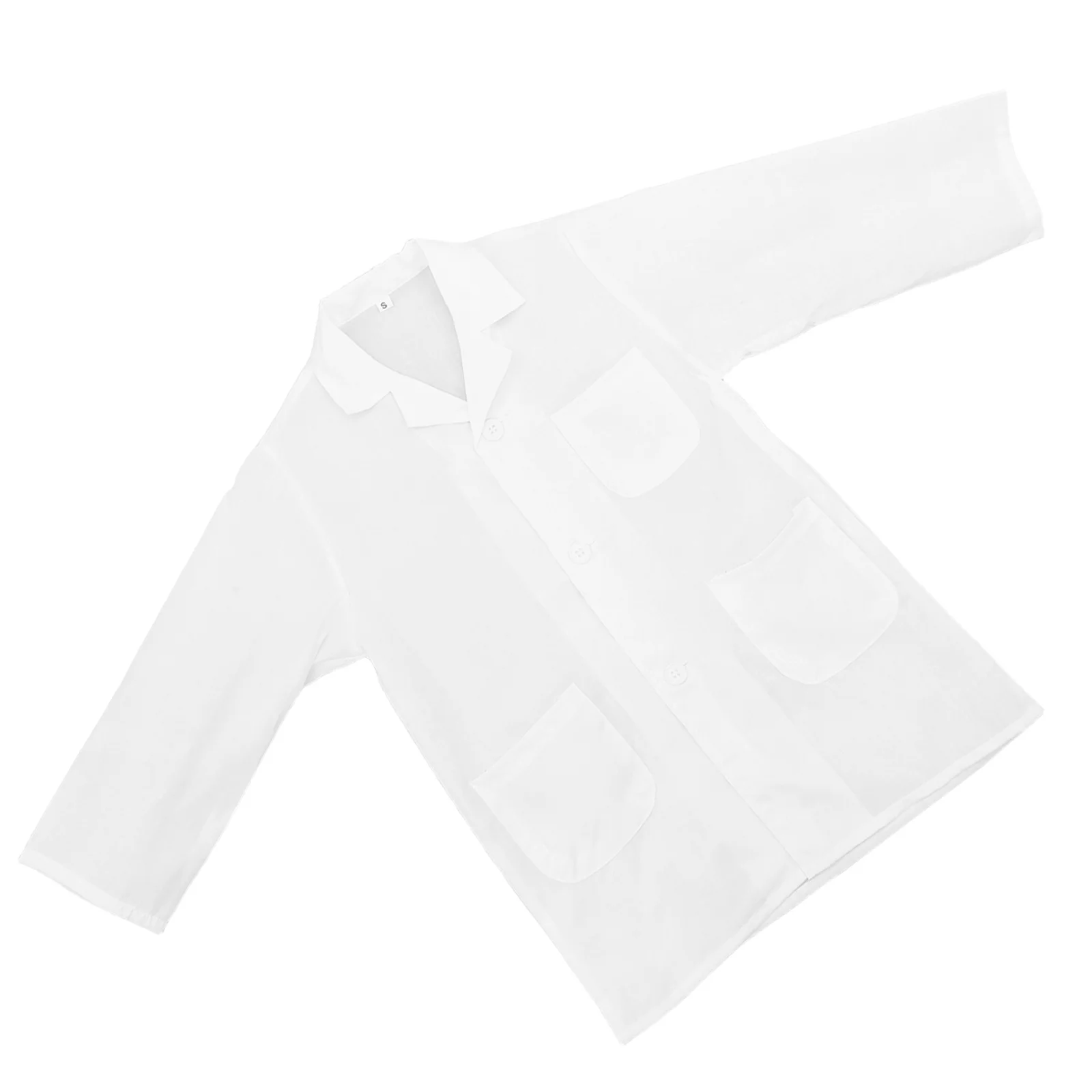 Bata de laboratorio de algodón, abrigos blancos para actuación de Cosplay, sesión de fotos, uniforme de médico de tamaño pequeño, traje de juego de rol, 1 ud.