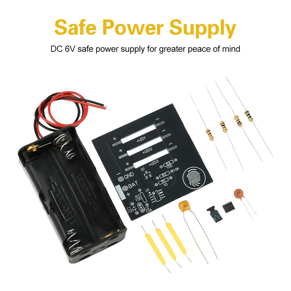 DIY Soldering Practice Kit DC 6V Touch-Sensitive Stepless Dimming Electronic Soldering Projects for Beginners