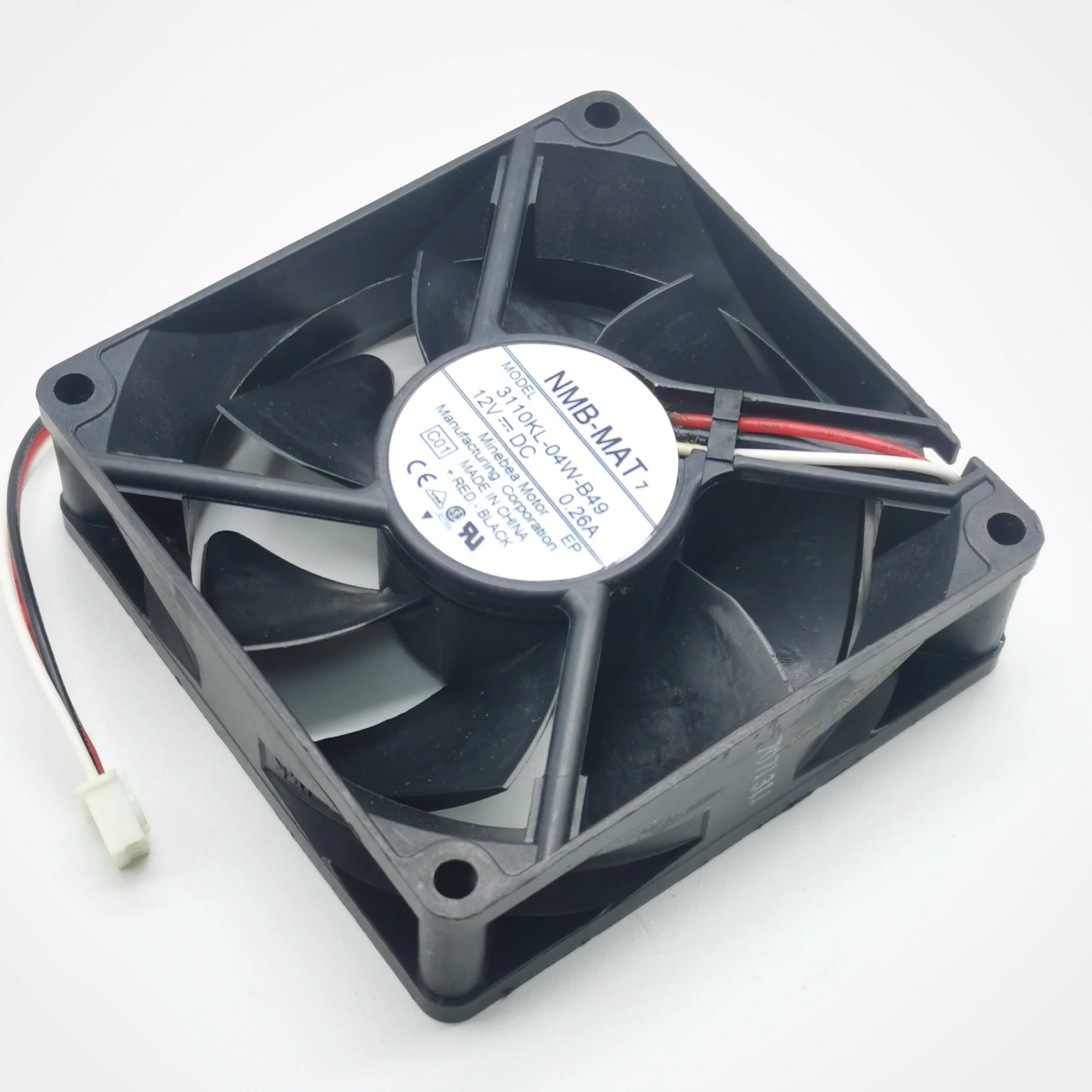 NMB-MAT 3110KL-04W-B49 C01 DC 12V 0.26A 80x80x25mm 3-Wire Server Cooling Fan