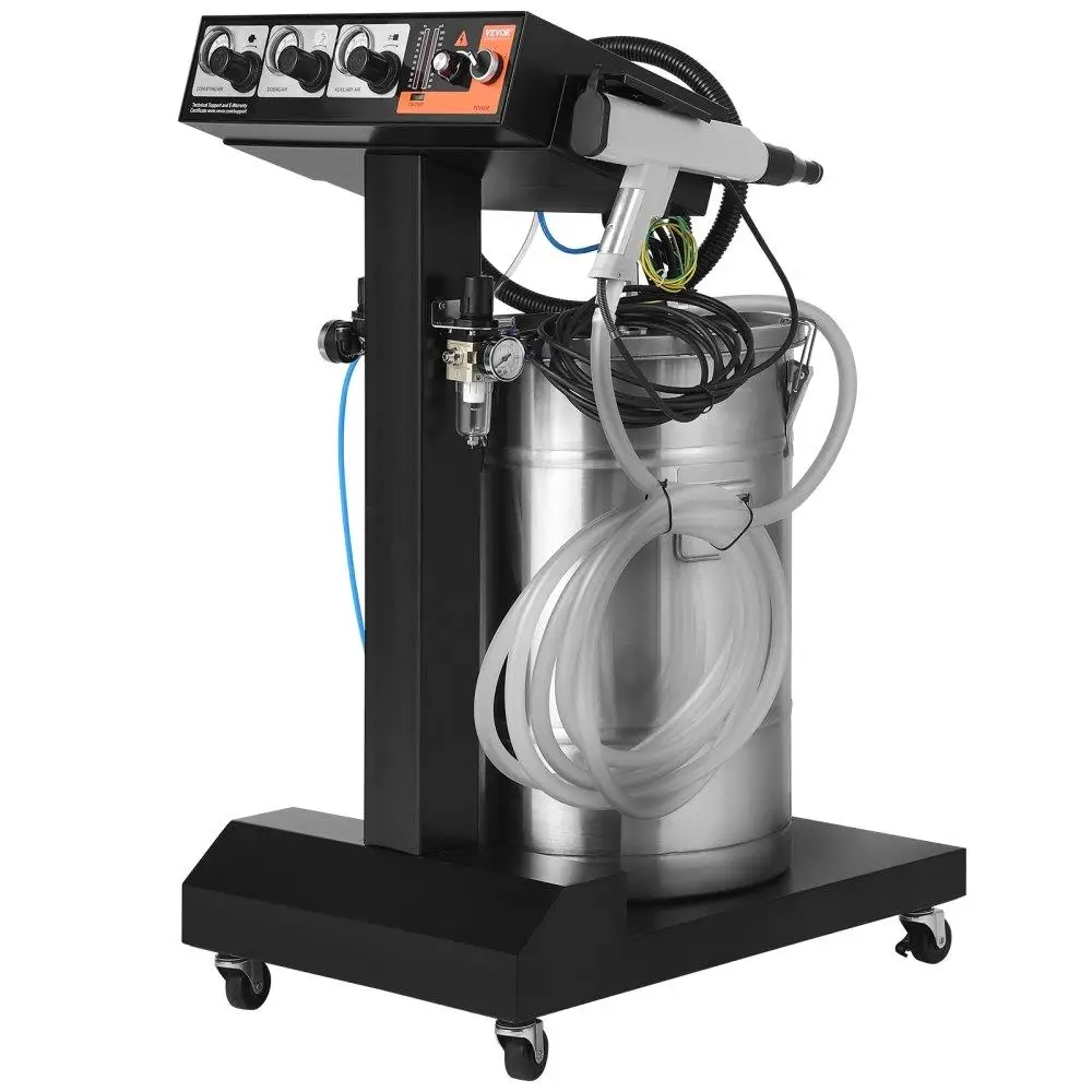 

50W 100KV High Voltage Powder Coating Machine 50L 450g/Min Spray Trolley Base for indoor Outdoor Use