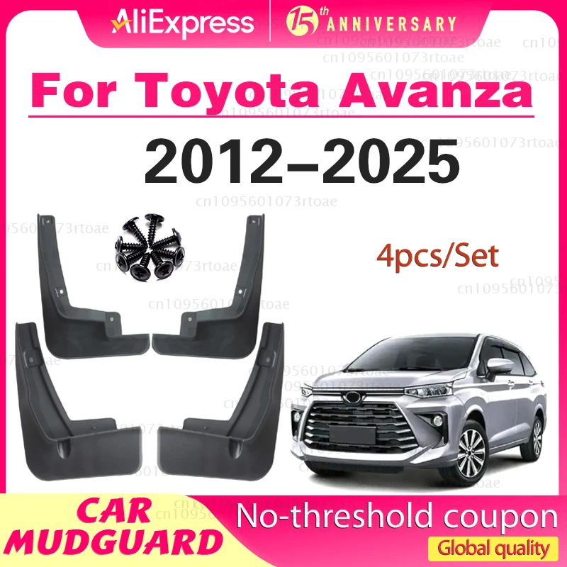 

For Toyota Avanza Mud Flaps 2012-2025 Fender Splash Guards MudFlaps Wheels Covers Front Rear Mudguards Auto Car Accessories