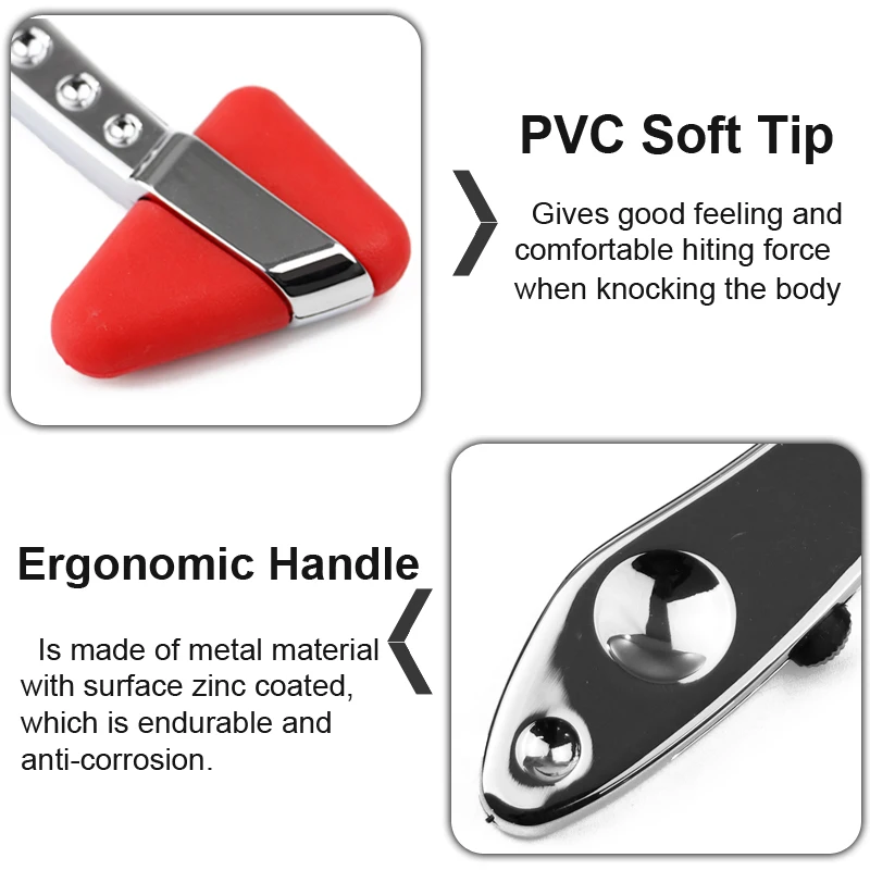 Medical Taylor Neurological Hammer Percussor Diagnostic Triangle Percussion Body Nerve Massage Reflex Hammer with Nylon Tip A3
