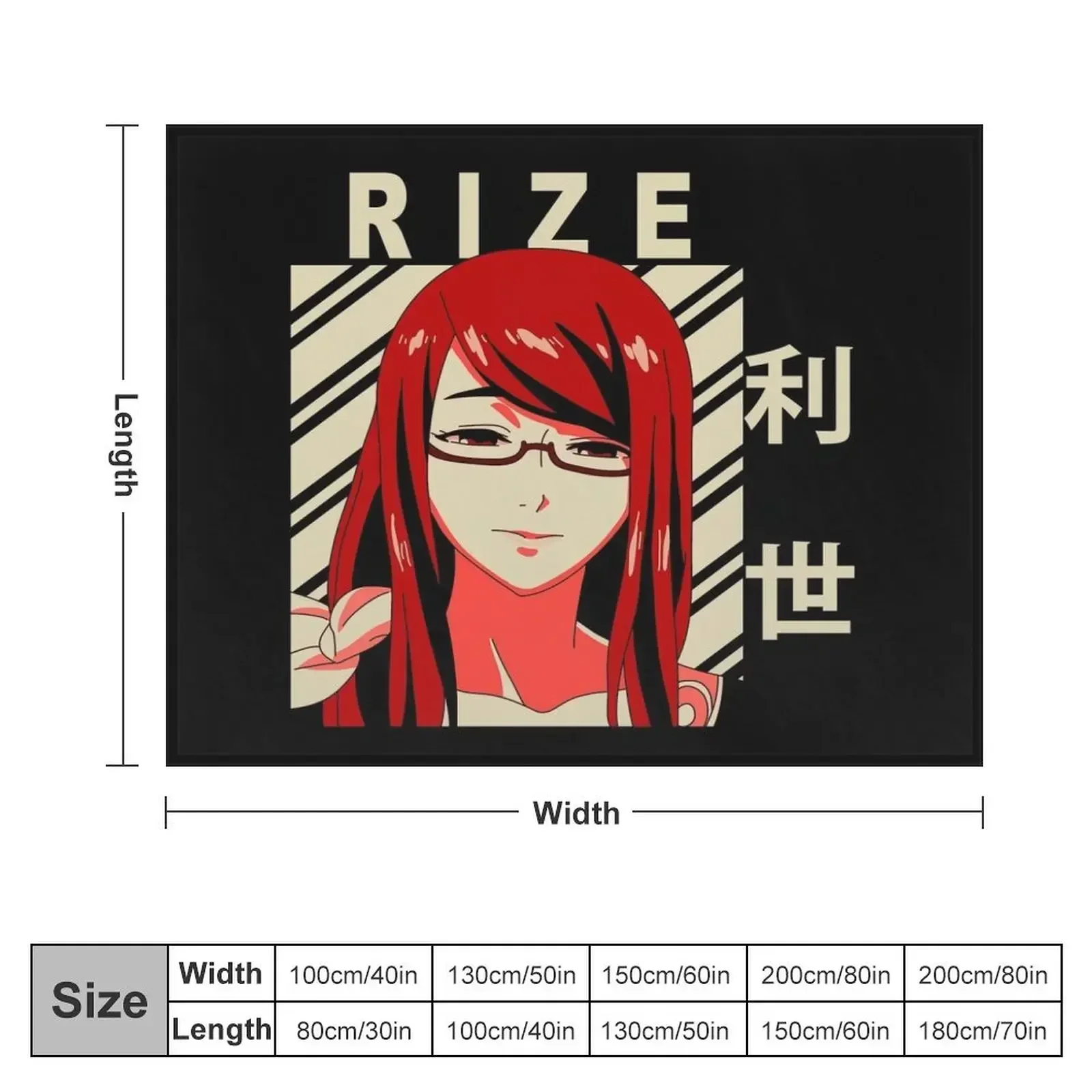 Rize Kamishiro - Vintage Art Throw Blanket warm winter Fashion Sofas Soft Beds Flannel Blankets