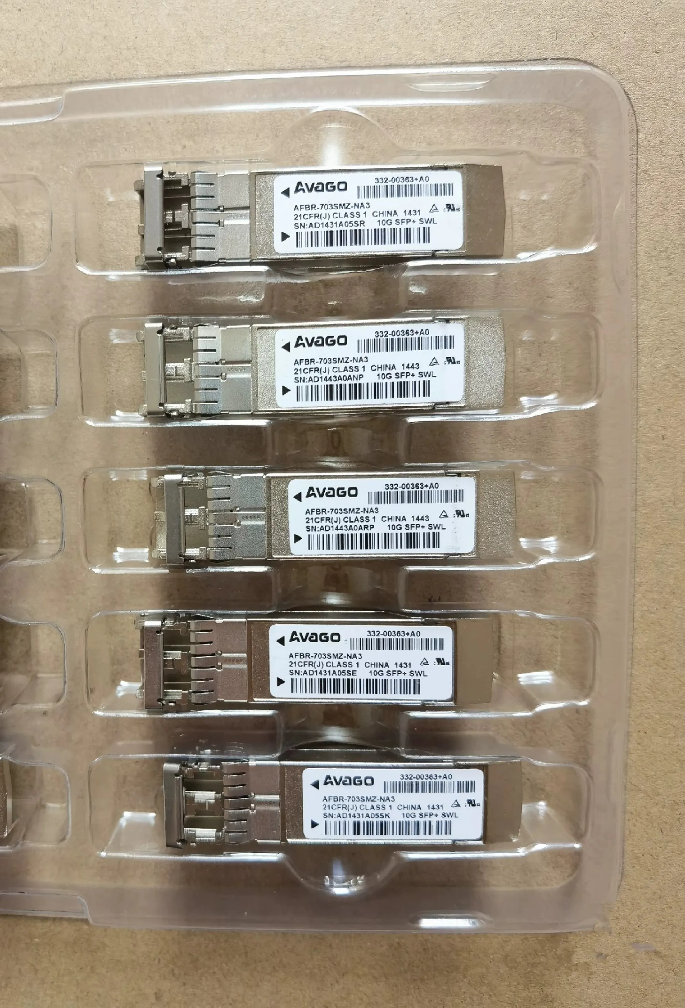 original-new-avago-transceiver-10g-sfp-swl-afbr-703smz-na3-332-00363-a0-x6599a-r6-10g-multimode-dual-fiber-module