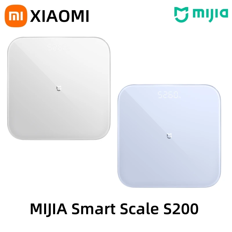 

Xiaomi Mijia Scale S200 Высокоточный датчик баланса Тест веса Отчет светодиодный экран Многофункциональные умные весы работают для Mihome