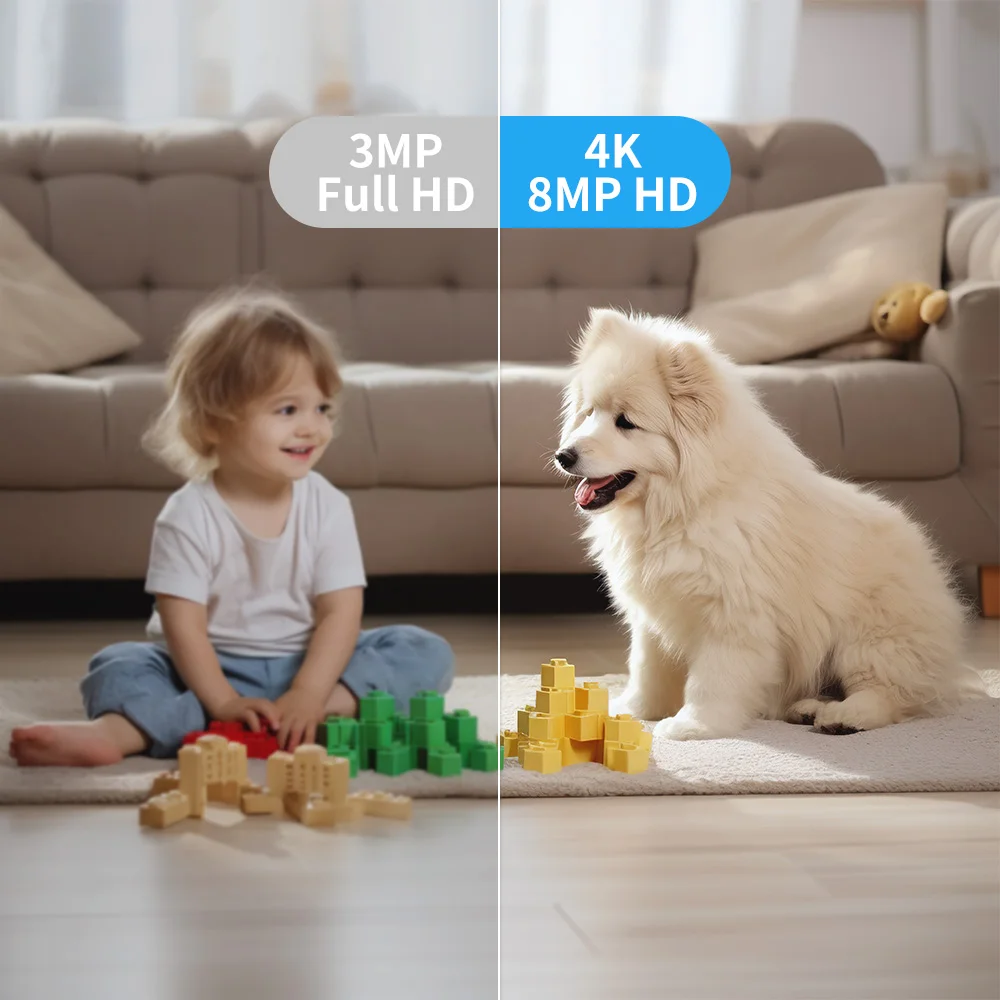 2.4G 8MP كاميرات واي فاي مراقبة الفيديو IP مراقبة الحماية الأمنية الداخلية 5.0X التكبير المنزل اللاسلكية المسار إنذار O-Kam pro