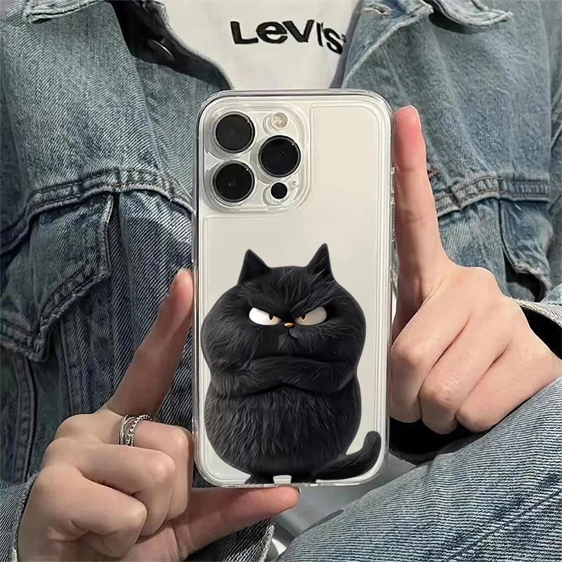 Силиконовый чехол для телефона Funny Cool Cat для Xiaomi Redmi 13C 12C 14C 4G Note 14 13 12 11 Pro Plus 5G 12S 11S 10S 10, мягкий прозрачный чехол