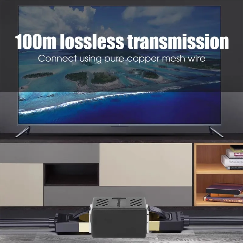 RJ45 Connector Network Extender Ethernet Extender Extension Wire Cord Cable Network Adapters Connector for Internet Converters