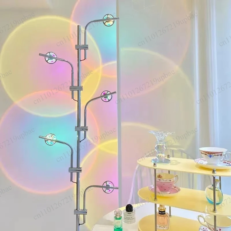 Sunset Projection Lamp, Rainbow Atmosphere Night Light, Floor Sunset Light for Bedroom Background Wall Home Decor