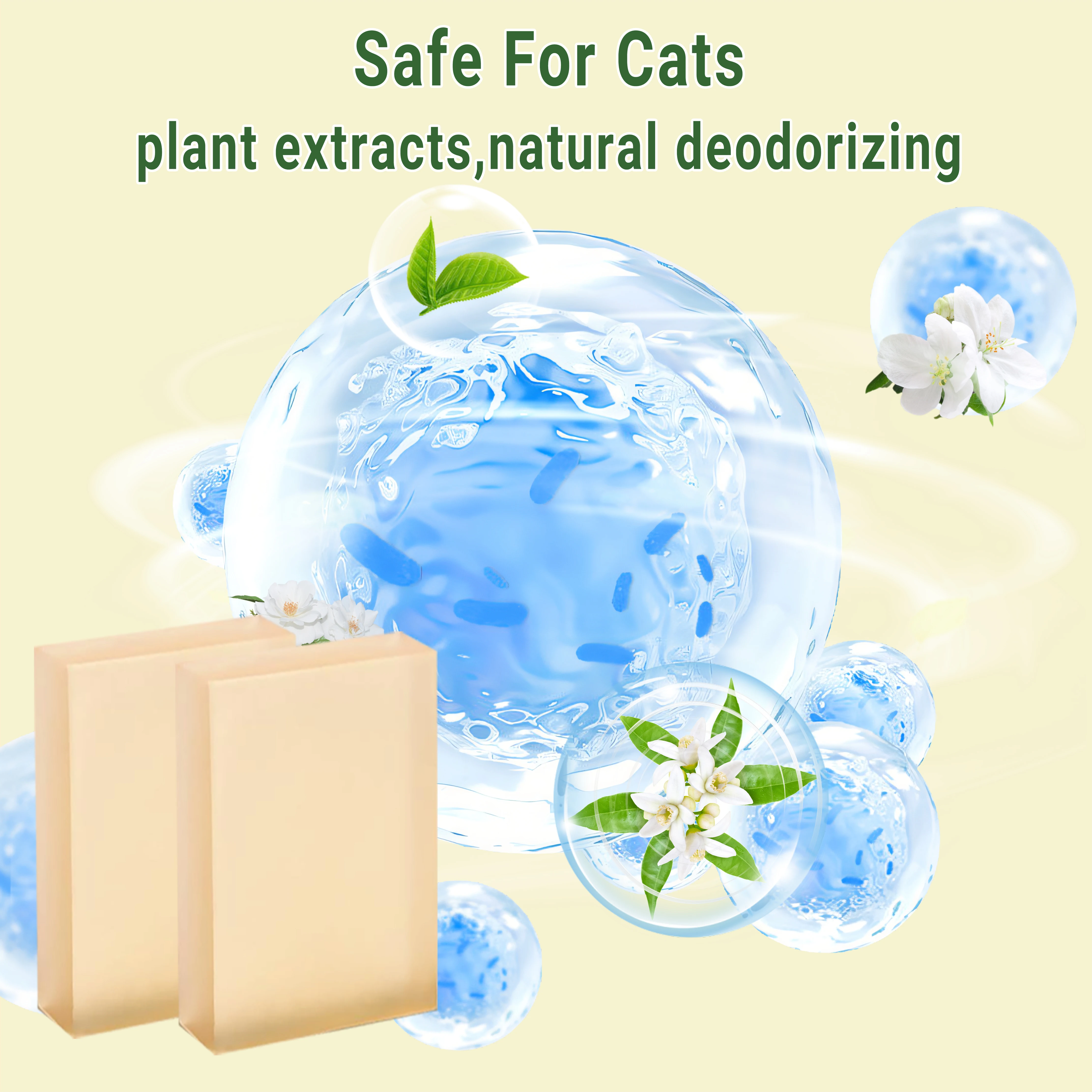 بديل مزيل الروائح الكريهة لفضلات القطط PETKIT/Meowant/UBPET صندوق نفايات القطط ذاتي التنظيف SC01/SC02 - يزيل رائحة الحيوانات الأليفة