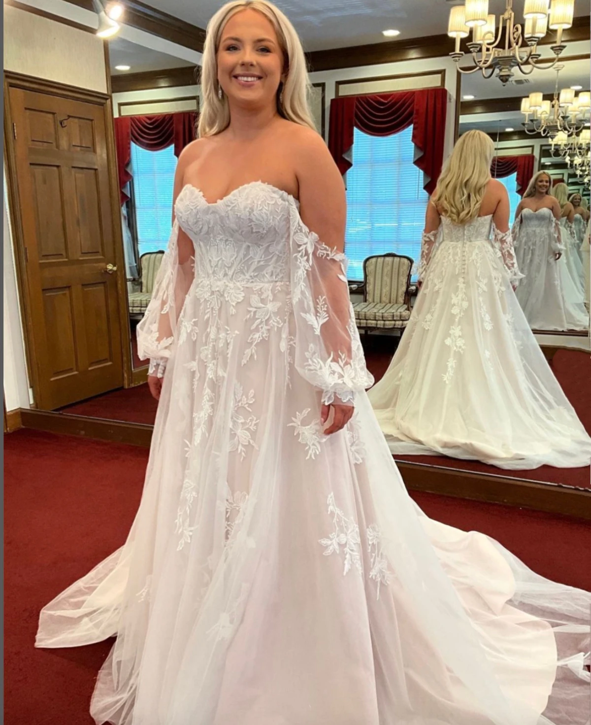 Customized Off The Shoulder Wedding Dresses Long Sleeve A-line Lace Bridal Gown For Bride Elegant vestido de novia 2026 Cheap
