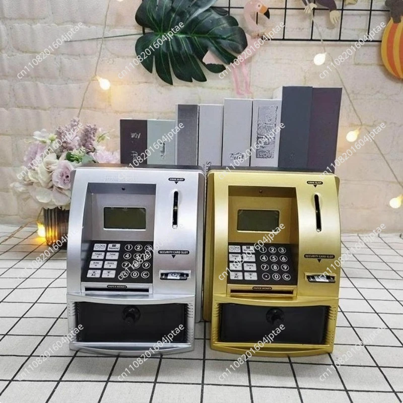 New Smart ATM Piggy Bank for Money Mini Banknote Money Boxes Voice ATM Machine to Teach Children Money Management