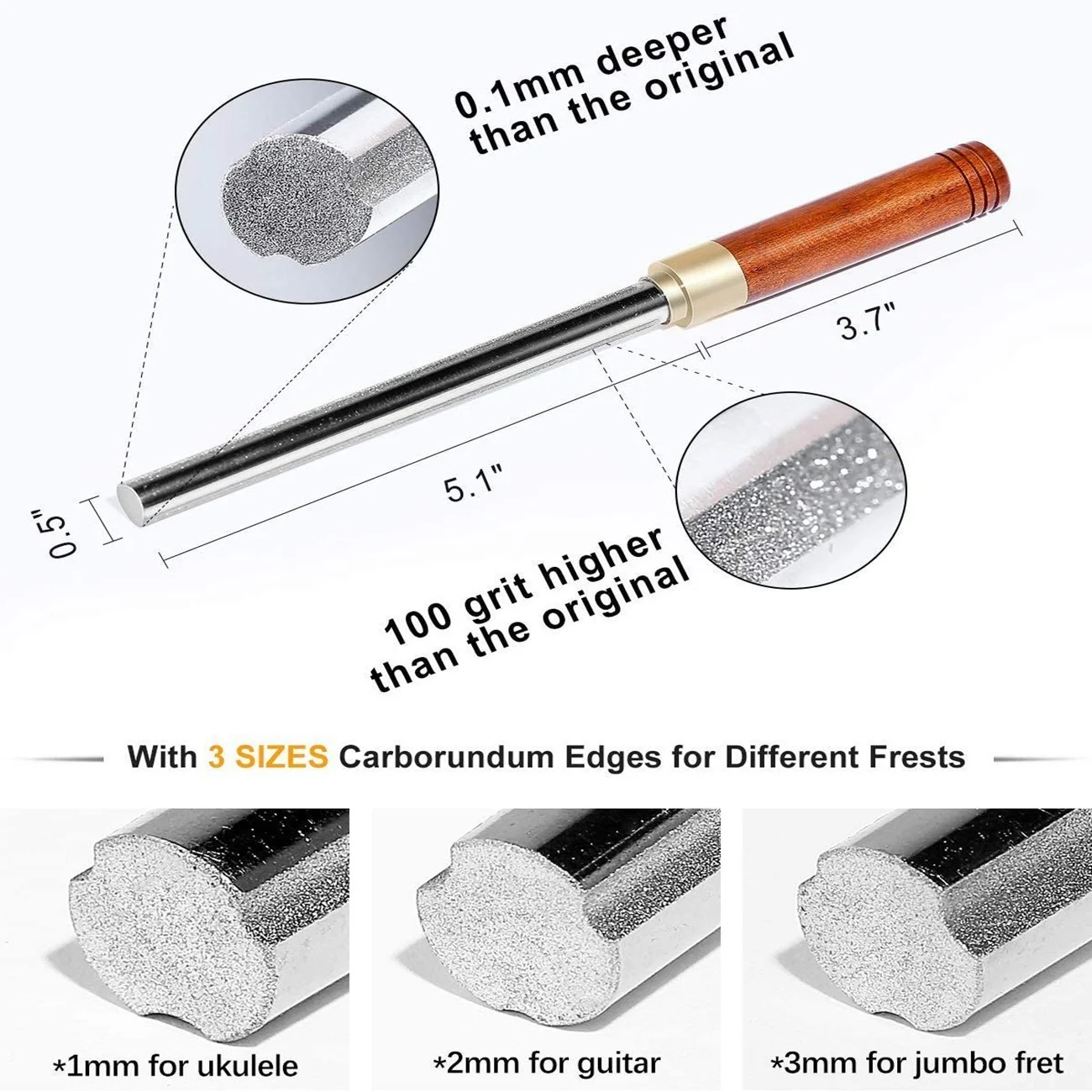 

Guitar Wire Repair File, Narrow/medium/wide 3-sided Size File Repair Tool