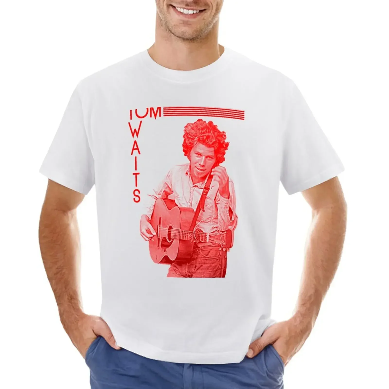 Tom Waits Downtown Train 80s Retro Tribute T-shirt plain summer top mens graphic t-shirts