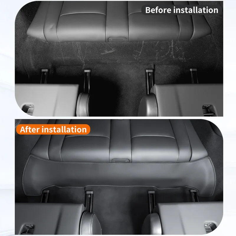 For Tesla 6-Seater Model YL Third Row Seat Bottom Anti Kick Pad, Rear Seat Protection Pad, Anti Stepping Pad, 1pc