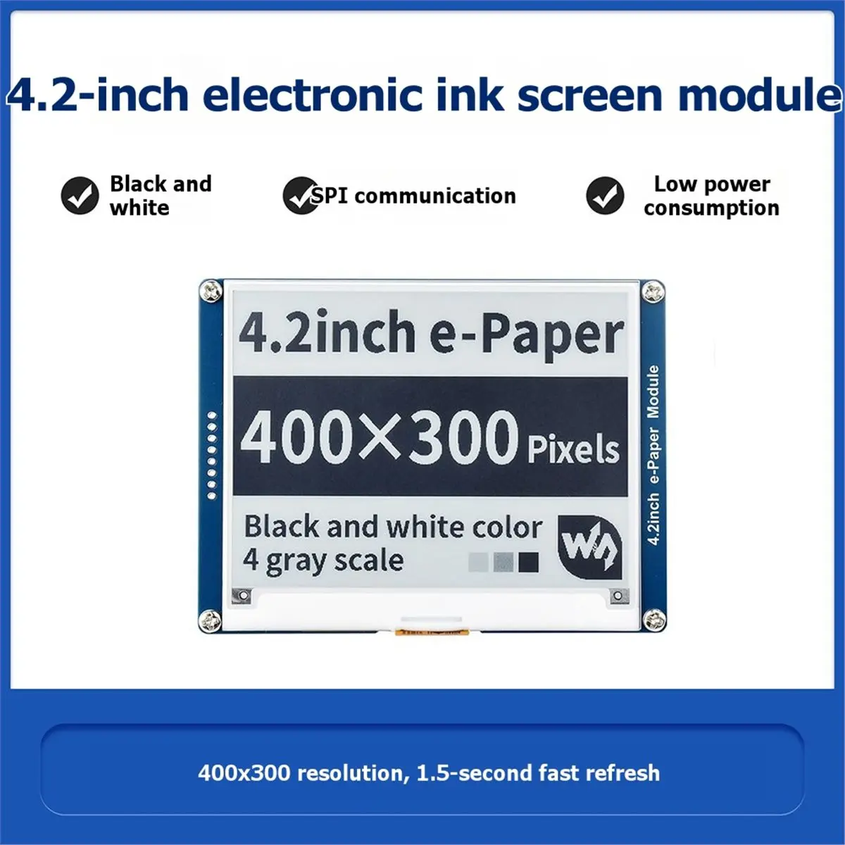 Y333A*☀▃ 4.2 Inch for 4 Display Module Display Black White with SPI Interface for Nucleo STM32