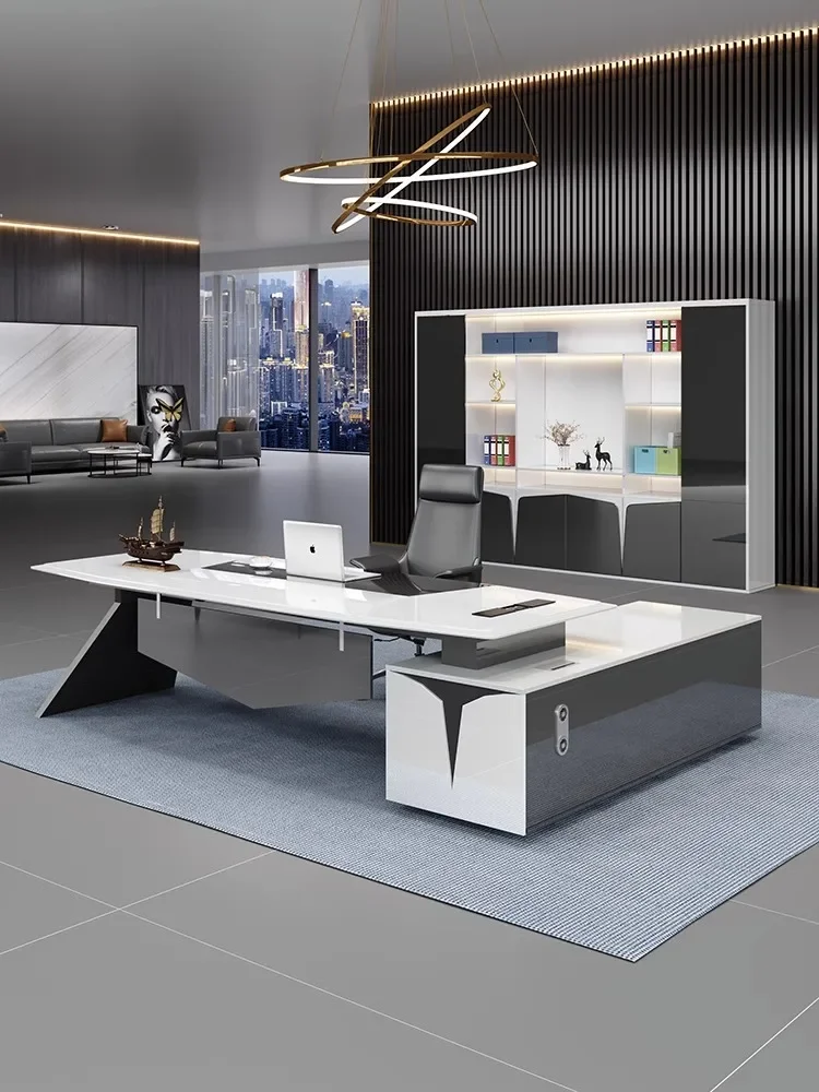 

Light Luxury, Creative Office Minimalist Manager's Desk, President's Office Large Class Deskand Chair