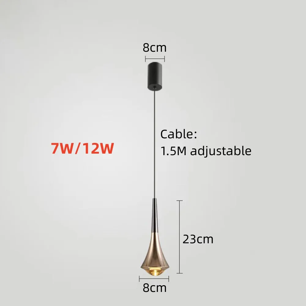 Imagem -05 - Anti-dazzle Led Pendant Lamp Iluminação Interior Lâmpada de Mesa Regulável Lâmpada de Cabeceira Alumínio Novo Moderno 7w12w 110v220v 2023