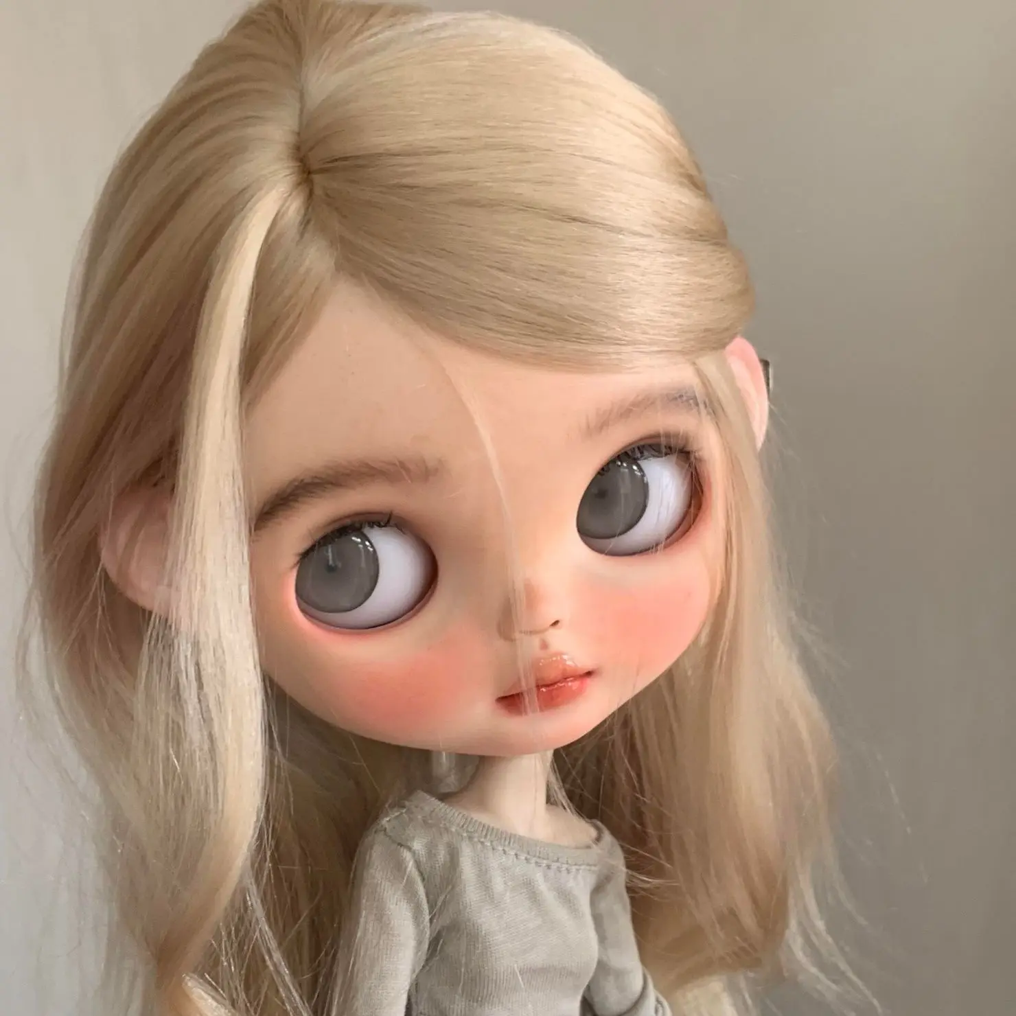 Blythe Doll Wig with Cute Long Straight Hair Suitable for Head Circumference of 24.5-26.5Cm Diy Toy Doll Accessories No Doll
