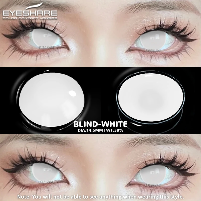 EYESHARE Cosplay Wit Gekleurde Contactlenzen 2 stks Crazy Red Contactlenzen Anime Zwarte Ooglenzen Halloween Schoonheid Make-up Lens