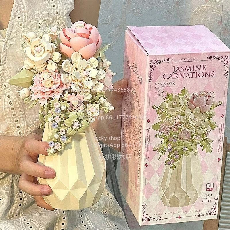 "Flower Story" Ramo Tridimensional (con Florero) - Tanto Decorativo como Conmemorativo, un Regalo Floral que Nunca se Desvanece