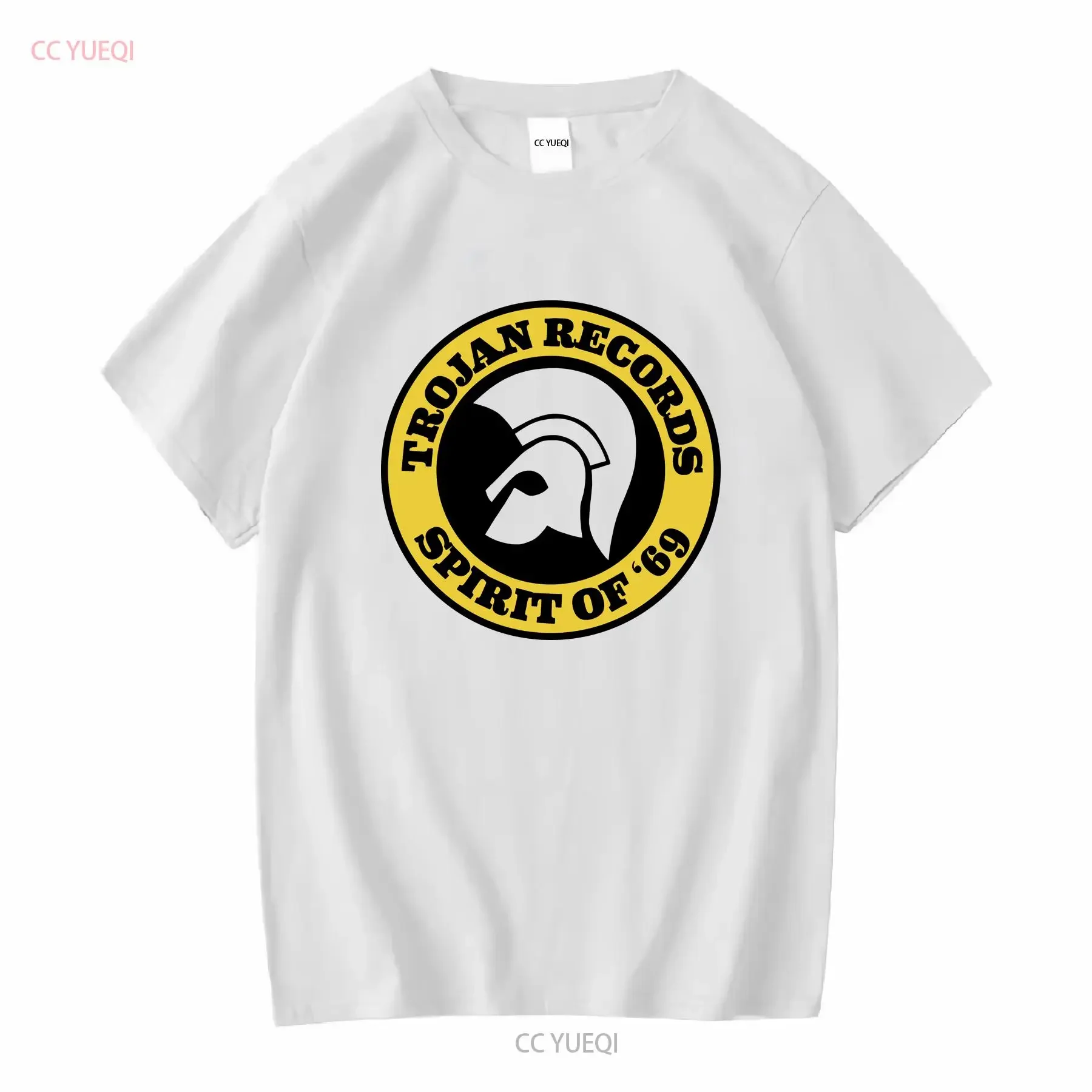 Trojan Records Mens Army Green Spirit of 69 100 Cotton Peach T Shirt vintage Washed Stylish Top For Everyday Wear Soft Unisex